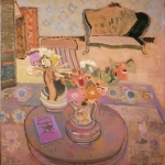 Large Interior with Flowers 47x37.5 1983