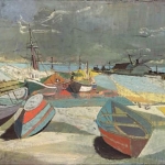 Sea and Wharf at Provincetown 33 1/2 x 42 1956