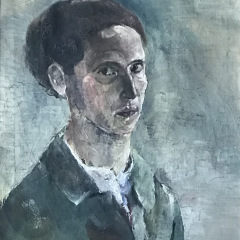 Early Self Portrait 18 3/4 x 16 3/4 1924