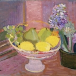 Compotier with Hyacinths 15x22 1990