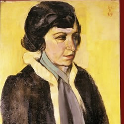 [unknown woman in black] 39x19.75 1929