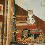 Cat and Dog 23.5x28 1967
