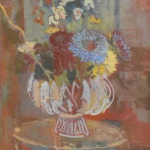 Interior with Flowers 31 1/2 x 15 3/4  1964