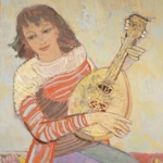 Girl with Mandolin 40x30 1984